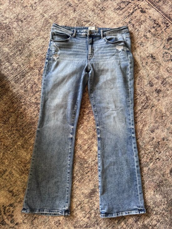 BKE Denim - BKE Payton Bootcut Jeans Women's 31x32 Light Wash Distressed Stretch Denim